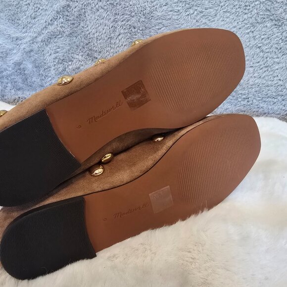 Madewell Greta Ballet Flat Studded Dried Acorn Brown Suede Women's Sizes NEW - Picture 5 of 9
